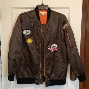 Bomber Jacket with Patches – Sans Souci